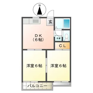 コーポみつB【2階】の間取り