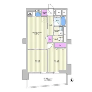 ドミール千駄木【3階】の間取り