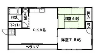 中道ハイツ【1階】の間取り