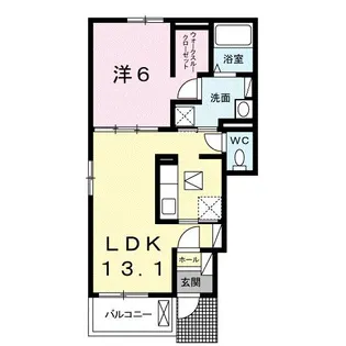K’sル・クープルVIII【1階】の間取り