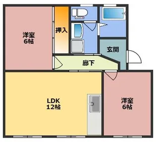 ヴィラ長者町【3階】の間取り
