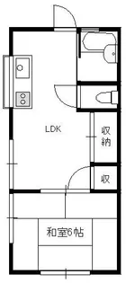 みのり荘【1階】の間取り