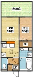 リッチプルメリア【1階】の間取り