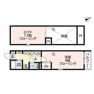 エクセラン馬橋north【3階】の間取り