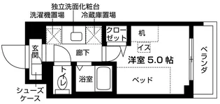 キャンパスヴィレッジ京都衣笠【1階】の間取り
