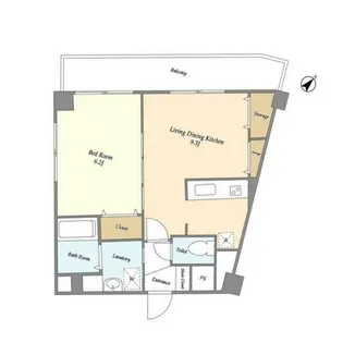 リテラス町屋【8階】の間取り