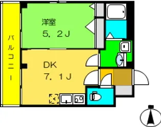 モンターナ岩槻東町【1階】の間取り