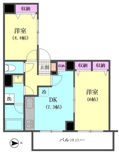 コスモ大森【5階】の間取り