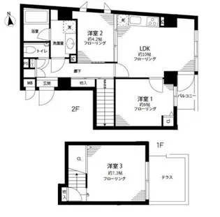 クレア白金高輪の間取り