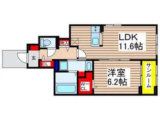 仮)ノーススターガーデン【1階】の間取り