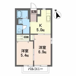 セントラルホーフC【2階】の間取り