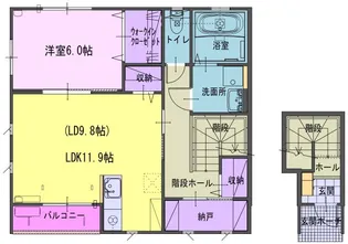 ヴェルジェ畑中の間取り