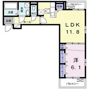 ベル アンジュ【1階】の間取り