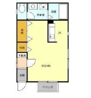 ボナール弘明寺B【1階】の間取り