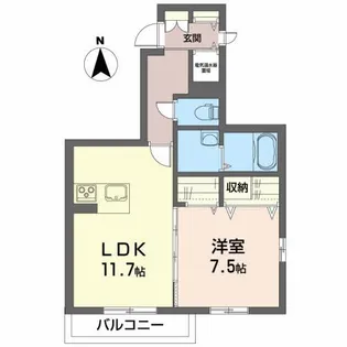 シャーメゾン MJ・A【2階】の間取り