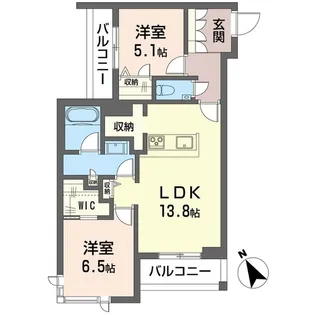 ウィステリアガーデン【2階】の間取り