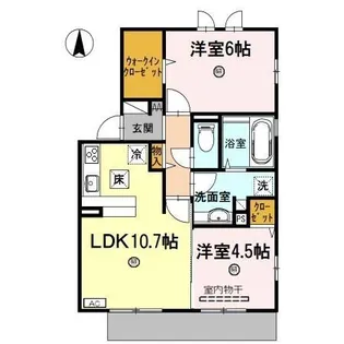 セレーノ文京【1階】の間取り