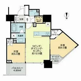 ベイサイドタワー晴海【25階】の間取り