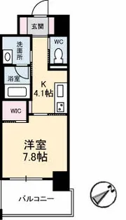 ヴィラシオン段原南【9階】の間取り