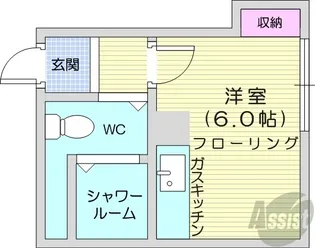 サンホームマンションみのしまB【2階】の間取り