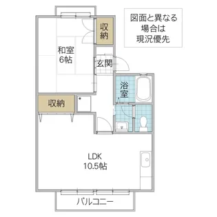 ベルフォーレ稲荷前 C【2階】の間取り