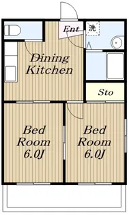 ハイツ綾瀬【2階】の間取り