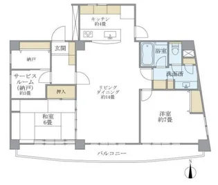 ティアラ恵比寿【6階】の間取り