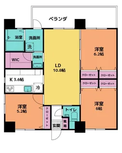Esan Terrace与那原【10階】の間取り