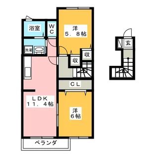ソレイユ【2階】の間取り
