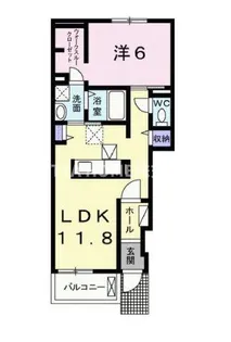 リバービサイド【1階】の間取り