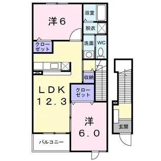 アルコバレーノ【2階】の間取り