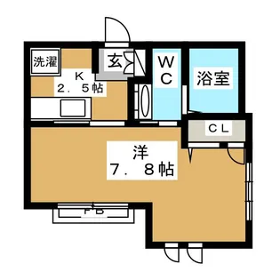 カージェ鷹番【2階】の間取り