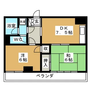 ラ・カーサモモイ【4階】の間取り