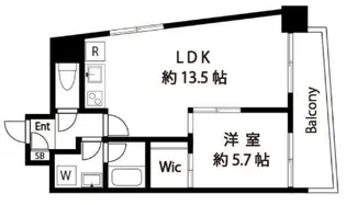 リヴェール・キワ【9階】の間取り