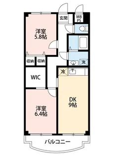 ウエストコート松村【3階】の間取り