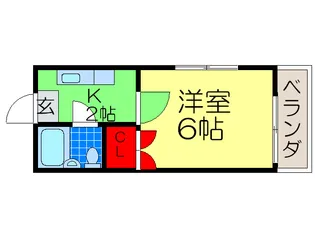 ウィステリア墨江【2階】の間取り