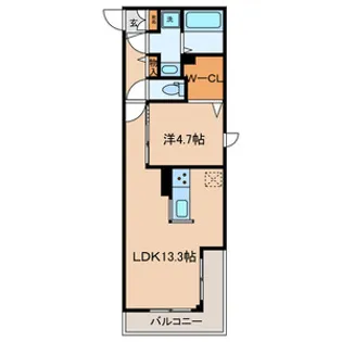 グランデポルタ調布【2階】の間取り