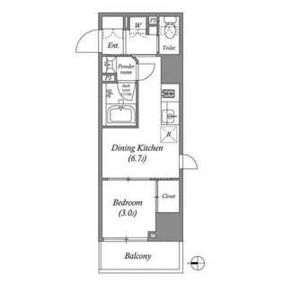 アーバネックス森下WEST【9階】の間取り