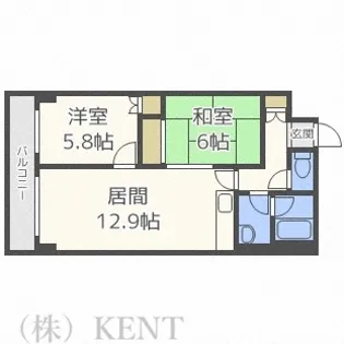 宮の沢一条館【7階】の間取り