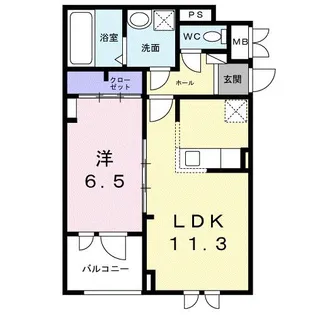 キャスロック北花田【3階】の間取り