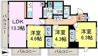 LANAI T GADEN【3階】の間取り
