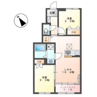 仮)熊谷市新堀スターテラスII【1階】の間取り