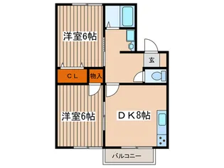 グランデュ-ル井上【1階】の間取り