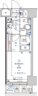 マーロ千住クレストタップ【9階】の間取り