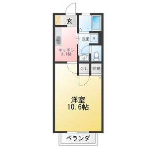 リフェール桜山【1階】の間取り