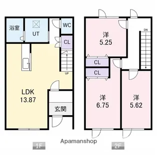 ソレイユ早来I【2階】の間取り