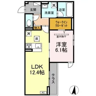 D Paina 子母口II【1階】の間取り