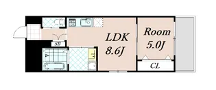 LEI梅小路【3階】の間取り