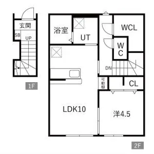 GRACE鳴神【2階】の間取り