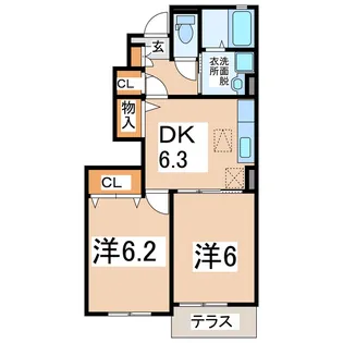 Casa Felice I・II【1階】の間取り